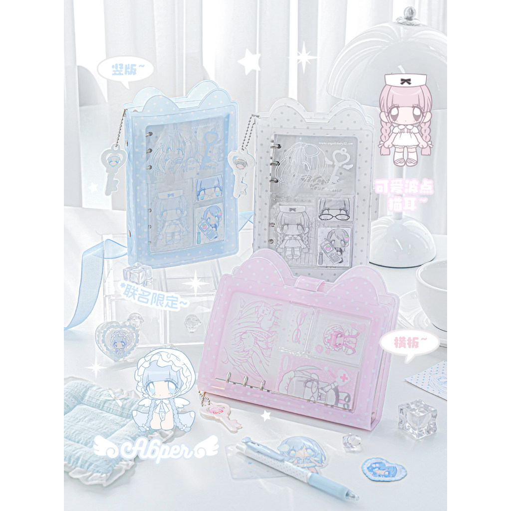 PUFFOCATˇ Rosy Pumpum Co-Branded Cat Ear A6per คู่มือหลวมใบ ins Style Notebook