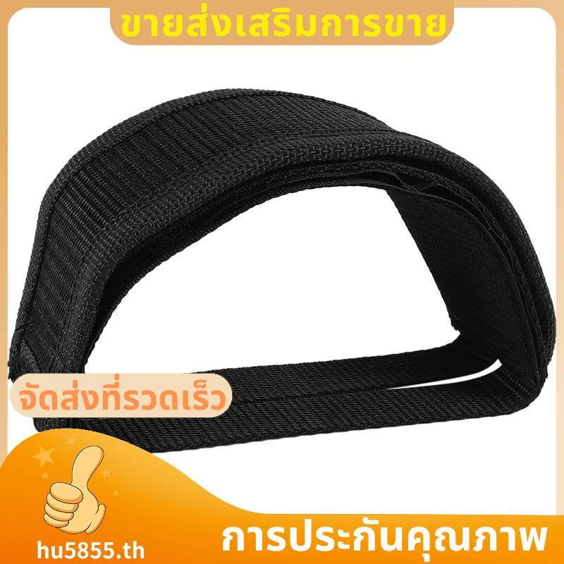 Fixed Gear Fixie BMX จักรยานจักรยาน Anti-slip สายรัดกาวคู่เหยียบคลิปเข็มขัดสีดํา .hu5855th