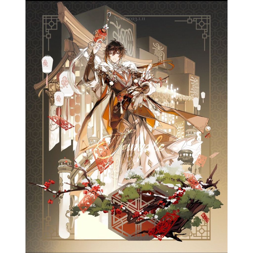 Yuanshen Merchanded อะคริลิคยืนการ์ด Zhongli Al Heisen Diluclai Osley 10 ซม.ของขวัญเพื่อน bd 26.07.1