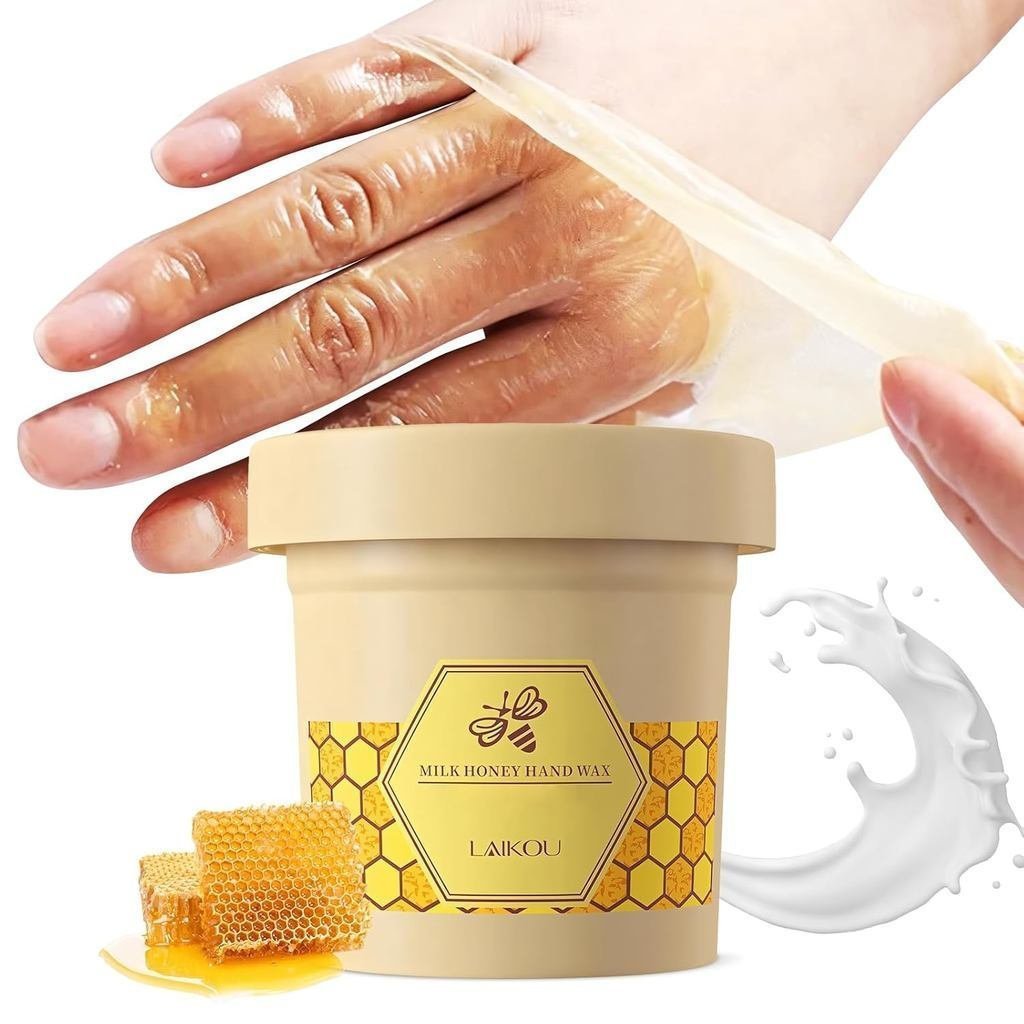 Honey Milk Wax Hand Mask Moisturizing Nourishing Exfoliating Hand Mask Hand Care 4.3oz
