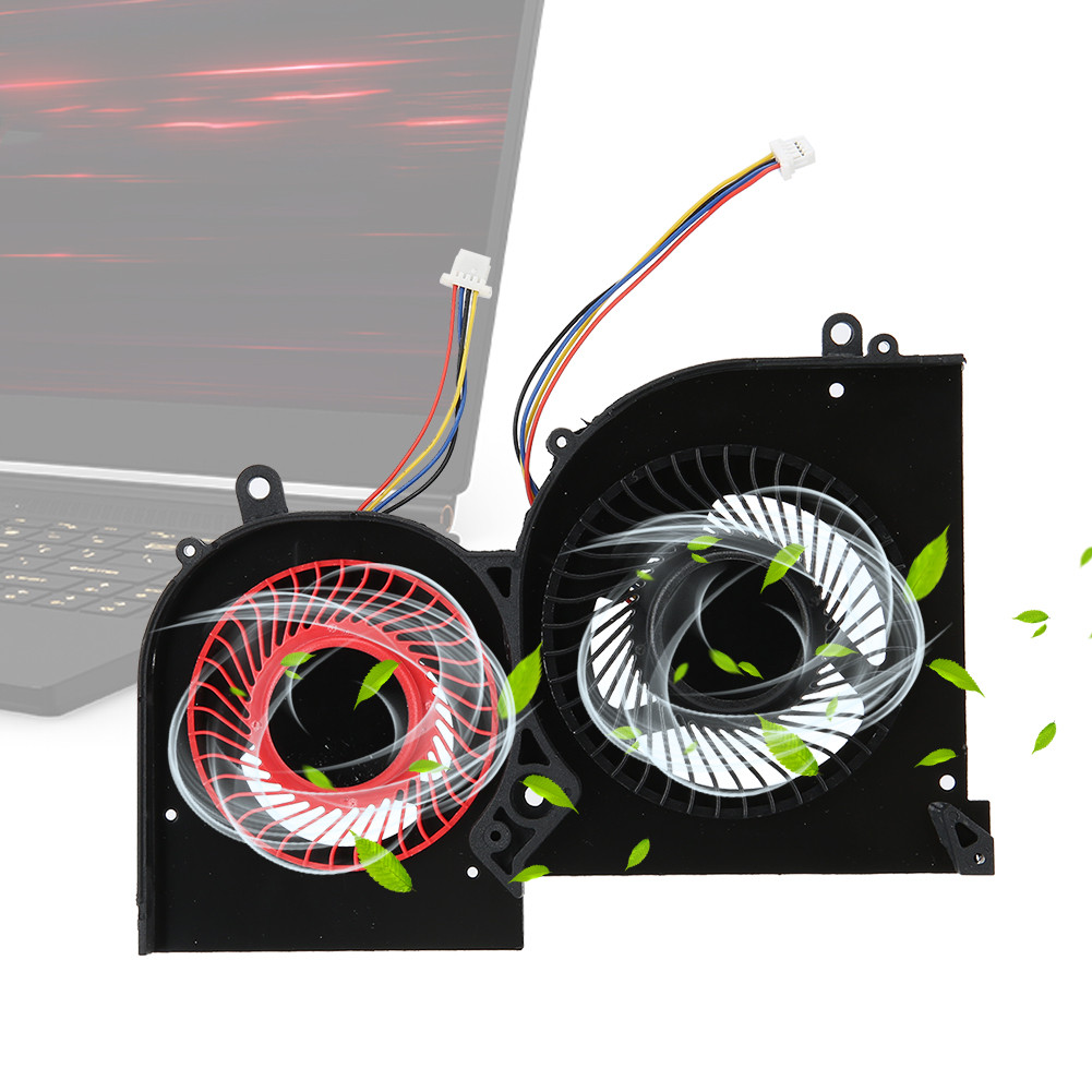 GPU พัดลมระบายความร้อนสองด้านอุปกรณ์เสริมคอมพิวเตอร์เหมาะสําหรับ GS65 GS65VR MS-16Q2 DC5V