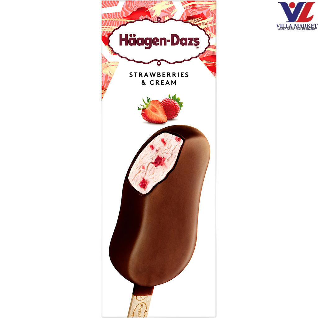 Haagen-Dazs Strawberry Ice Cream Tubs Stickbars 69G