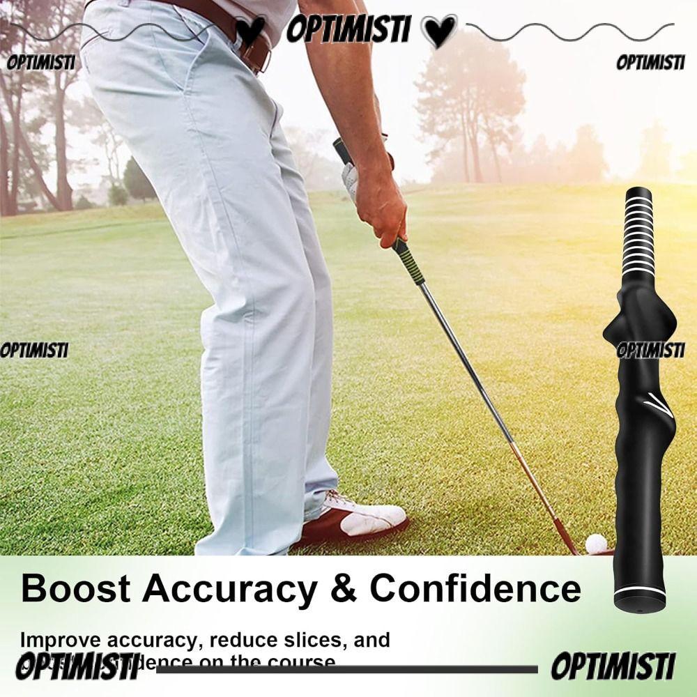 OPTIMISTI8E Golf Swing Training Grip, Universal Black Golf Club Grip, Right-Handed Left-Handed Golf 
