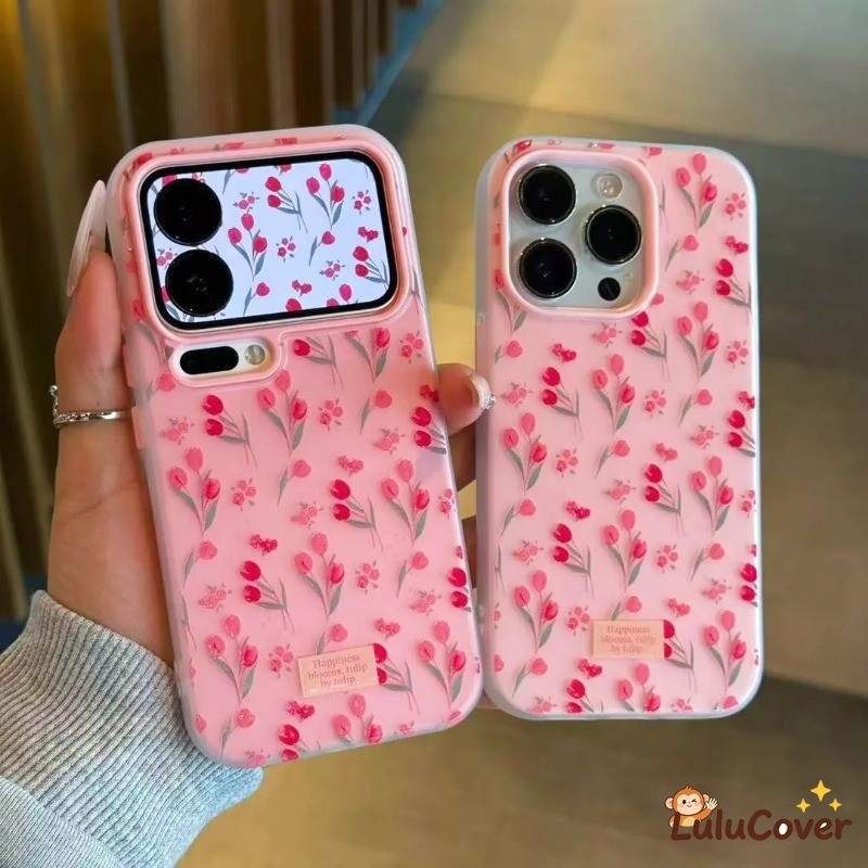ทิวลิปดอกไม้ 2-in-1 Jelly เคสโทรศัพท์สําหรับ Realme C63 C61 india C55 C53 C51 C51S C35 C33 C33S C31 