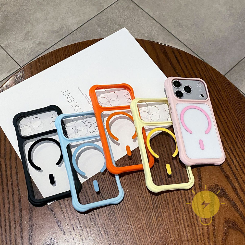 For เคสไอโฟน Magnetic TPU Shockproof Arc เคส Phone Case For iPhone 17 Pro Max 16 15 14 13 Cover  Aes