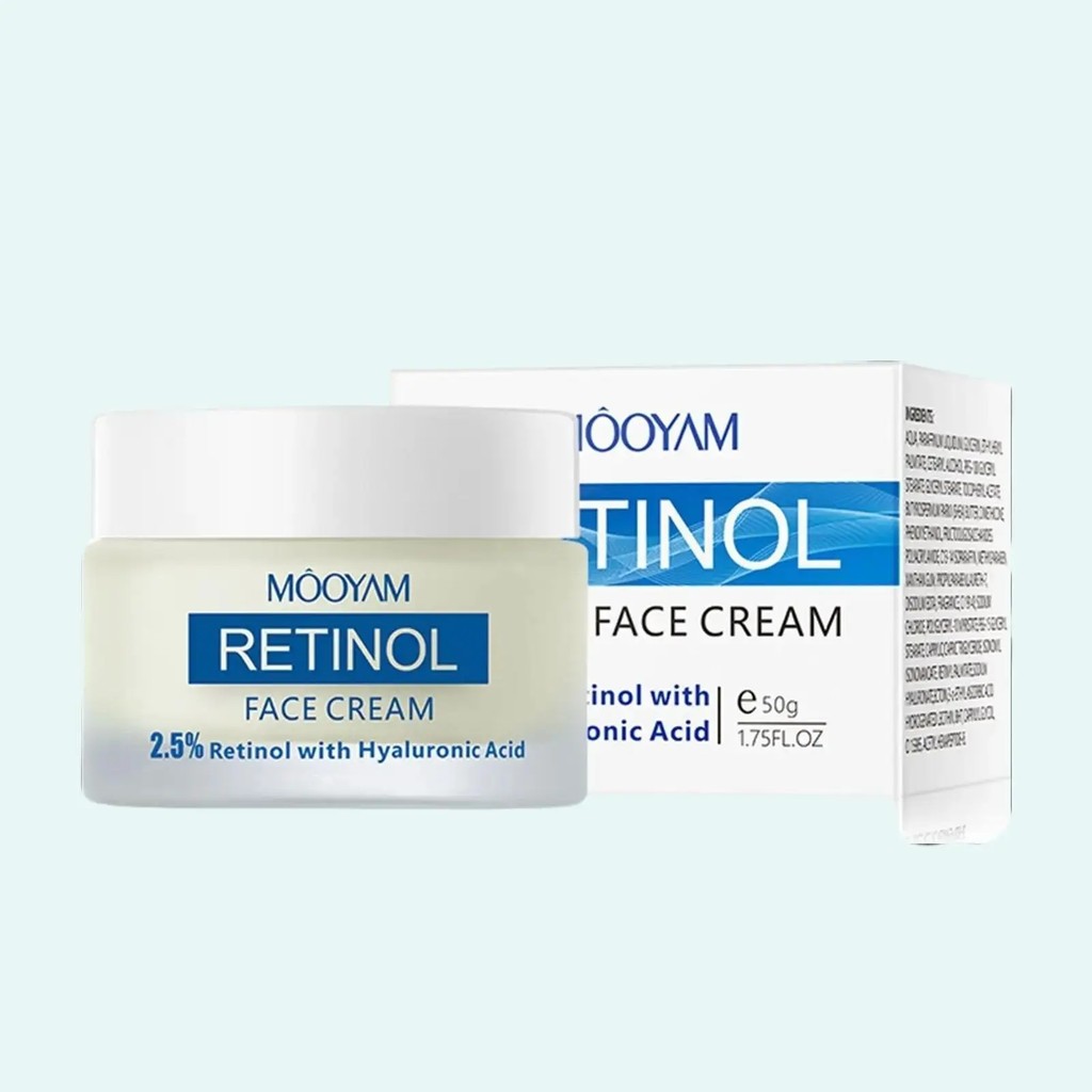 Retinol cream 2.5% พร้อมกรดไฮยาลูโรนิก 50g แบรนด์ Moyam Skincare BVDP