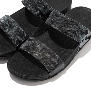 FITFLOP COMM-LULU GLITZ SLIDES รองเท้าแตะแบบสวมผู้หญิง รุ่น ET6-090 สี All Black
