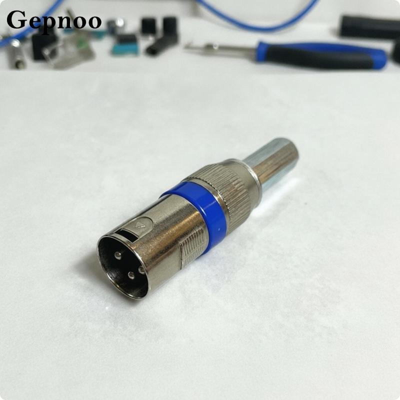[Hellery2] XLR to Thread Adapter Compact 3-Pin XLR Adapter Inline Audio Connector Rugged Inline Coup