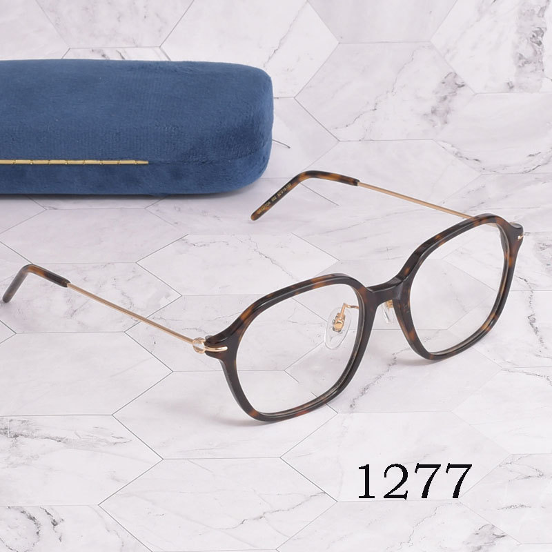 กู #Glasses กรอบแว่นตาโลหะผสมแผ่น gg1277สามารถติดตั้งเลนส์สายตาสั้นได้