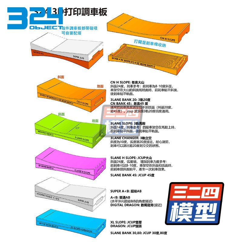 ขายร้อน 324 Tamiya สี่ล้อไดรฟ์เครื่องมือสามTrack Five-Track Track Multi-มุมปรับเบรคปรับตาราง Ma