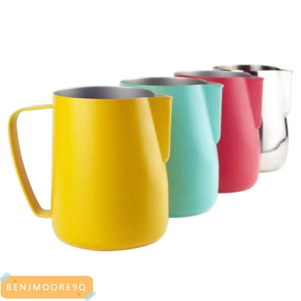 BENJMOORE9Q กาแฟ Frother นมเหยือก,ที่แม่นยําสแตนเลสกาแฟนม Frothing เหยือก, คุณภาพสูง 350ml Barista P