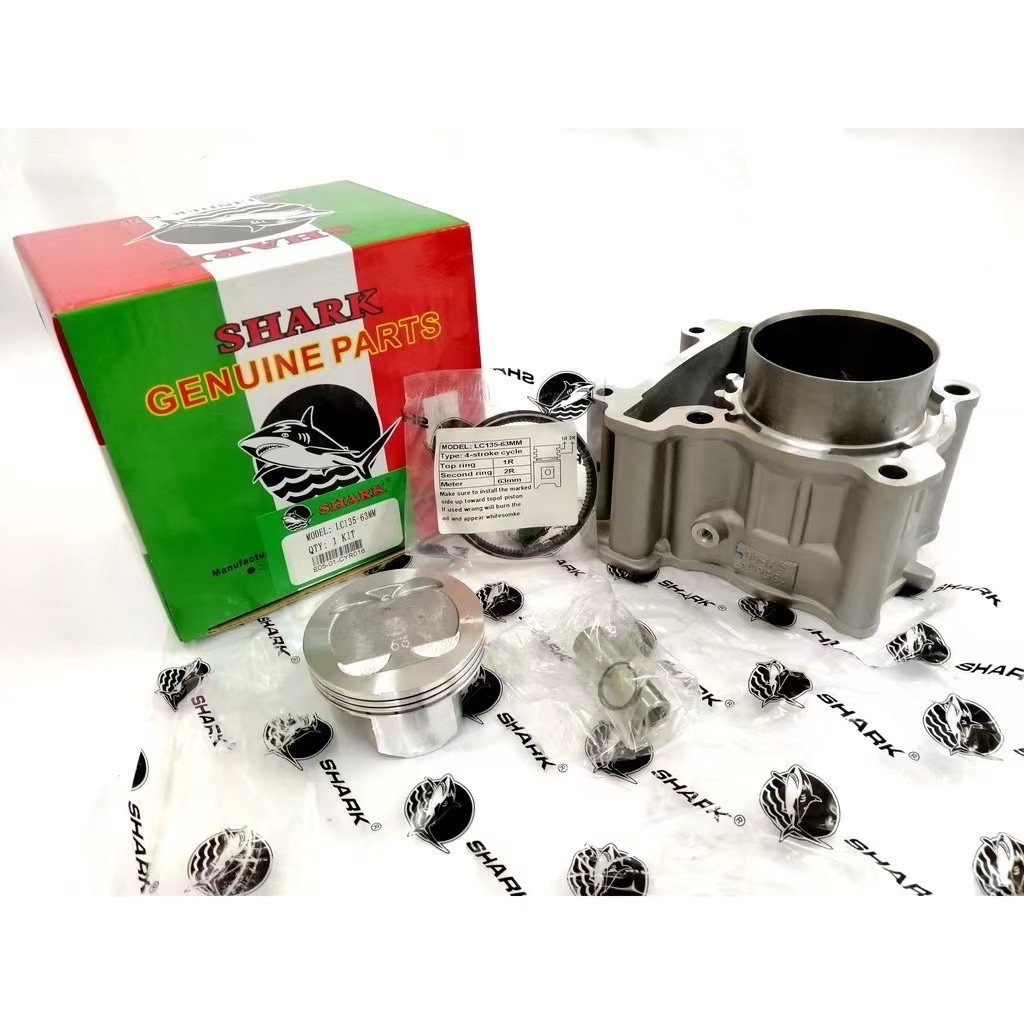 SHARK / HSM RACING BLOCK BLOK ALOY ชุด LC135 135LC LC 135 STD FZ 57MM 60MM 62MM 63MM 64MM 65MM Y15ZR