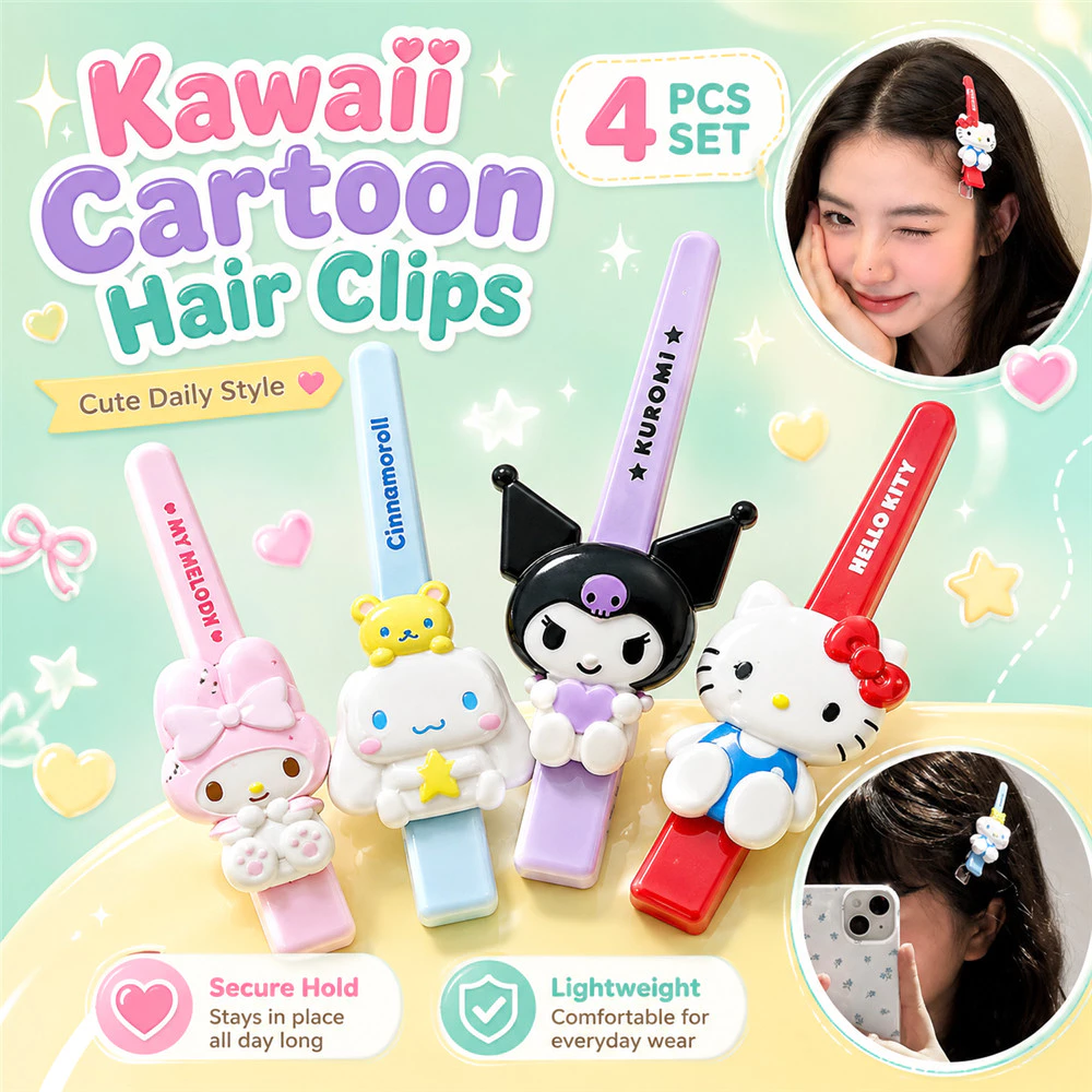 ชิ้น กิ๊บติดผมคลิปหนึ่งคําการ์ตูนนักเรียนของขวัญสำหรับสาวคลิปด้านข้างและหน้าม้า
