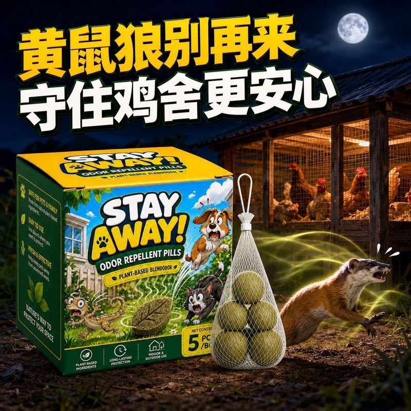 ไล่ Weasel Weasel Wolf Round Pills พืชยาไล่หนู Guardian Farmhouse Weasel Wolf Disgusting กลิ่นไม่เจ็
