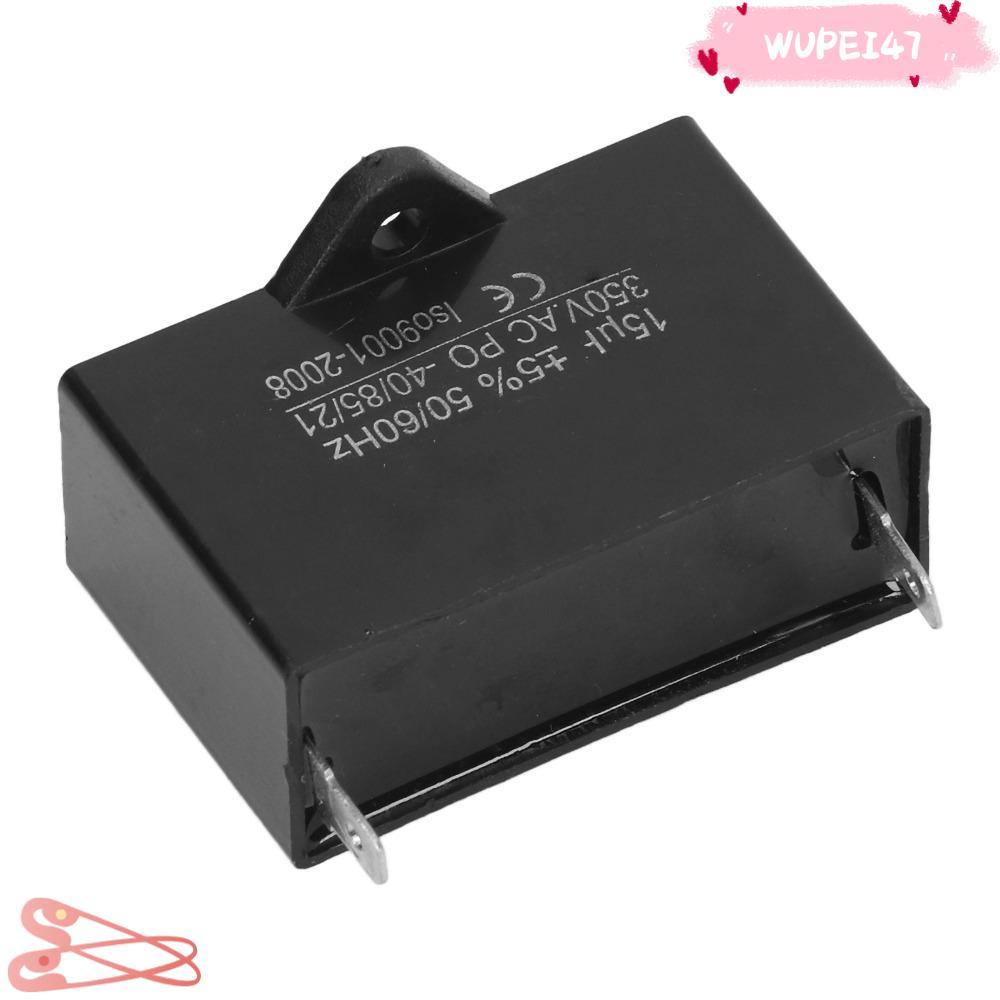 WUPEI47AD CBB61 Capacitor, 15uf 50/60Hz Generator Capacitor, ทนทาน 350VAC สีดํามอเตอร์พลาสติก Capaci