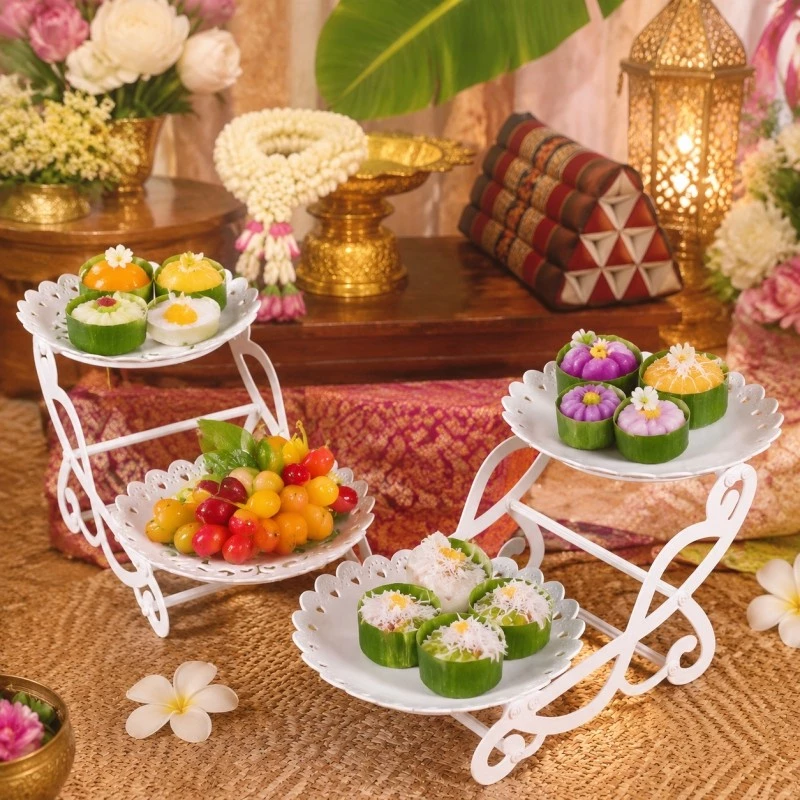 ชั้นวางขนมพลาสติกสีขาว 2 ชั้น ชั้นวางเค้ก ดีไซน์สวยงาม ตกแต่งโต๊ะปาร์ตี้ เหมาะวางของหวาน คัพเค้ก ผลไม้ ขนมขบเคี้ยว thumbnail 7