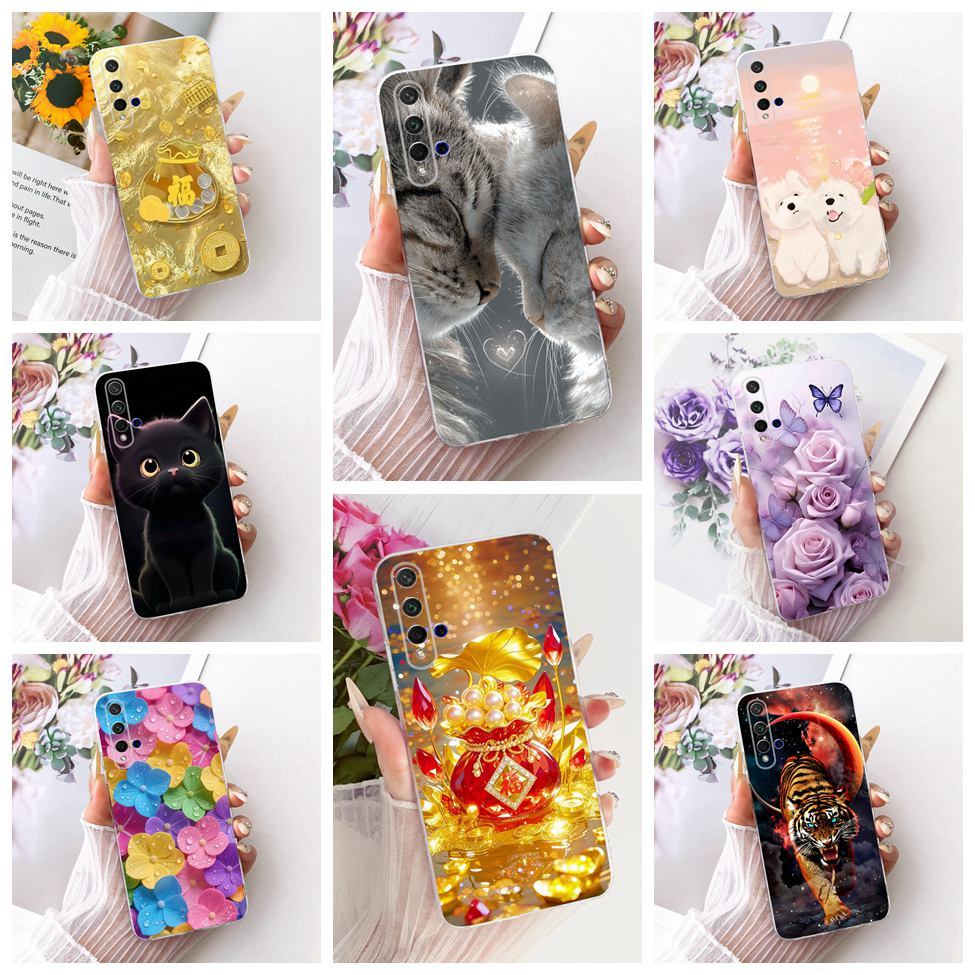 Clear สําหรับ Huawei Nova5T YAL-L21 สําหรับ Huawei Nova 5T ปลอกน่ารักการ์ตูนแฟชั่นตลกทาสีปลอก YAL-L6