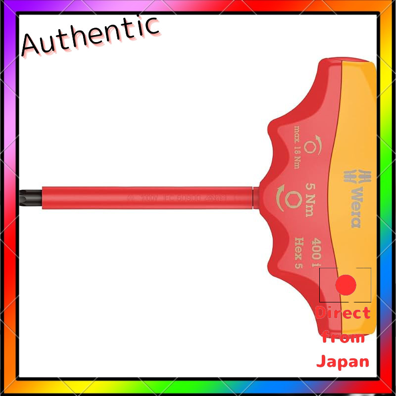 Wera Hex Torque Wrench 400 i with VDE Insulation and Torque Indicator 5Nm Durable Hexagon Design Jap
