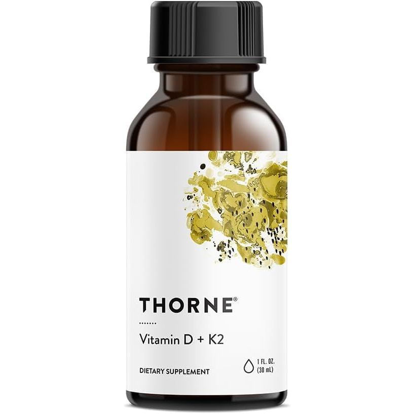 THORNNE - Vitamin D + K2 Liquid with a Metered Dispenser - วิตามิน D3 & K2 to Healthy Bones & Muscle