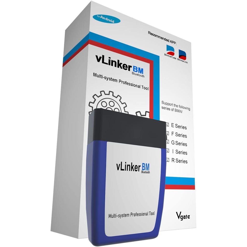 Vgate OBD2 เครื่องสแกนเนอร์บลูทูธ vLinker BM Bimmercode เครื่องมือวินิจฉัยสําหรับ BMW/Mini ทํางานร่ว