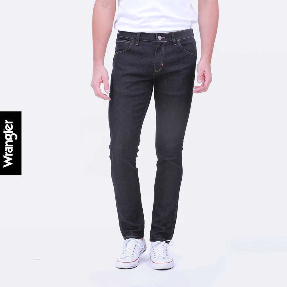 WRANGLER กางเกงยีนส์เอวต่ำทรงรัดรูป BRYSON รุ่น WR WR14X23N แรงเลอร์ กางเกงยีนส์ เสื้อผ้าผู้ชาย กางเกงผู้ชาย DENIM