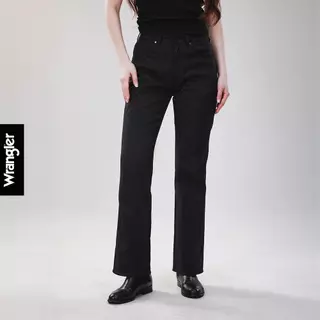WRANGLER กางเกงขายาวผู้หญิง คอลเลคชั่น Wrangler Legends เอวสูง ทรงขาม้า รุ่น WR S226WBOTN03 สีดำ