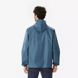 Decathlon Men’S Windproof And Water-Repellent Hiking Jacket เสื้อแจ็คเก็ตมีซิปสำหรับผู้ชาย รุ่น Raincut - Blue