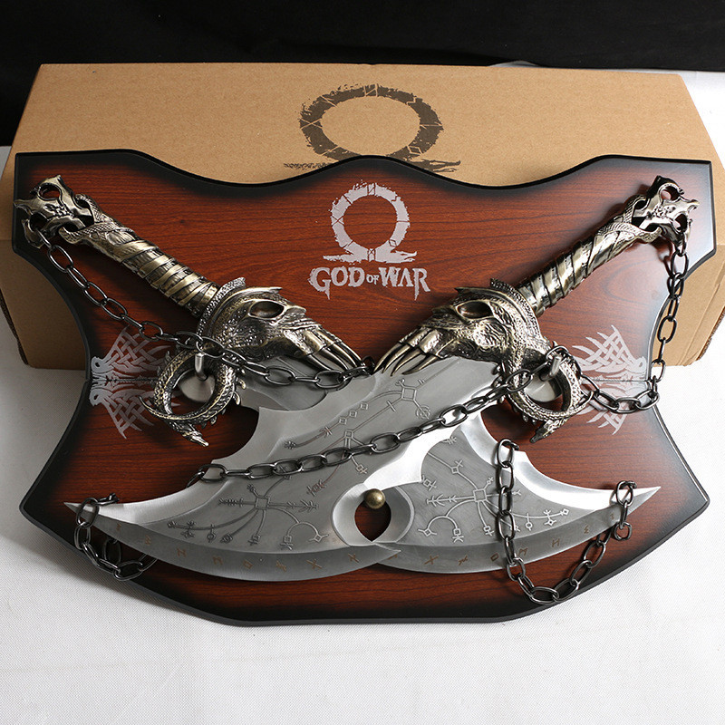 [พรีออเดอร์] Blades of Chaos ของ Kratos จาก God of War Ragnarök รุ่นโลหะ 1:1 ไม่ลับคม