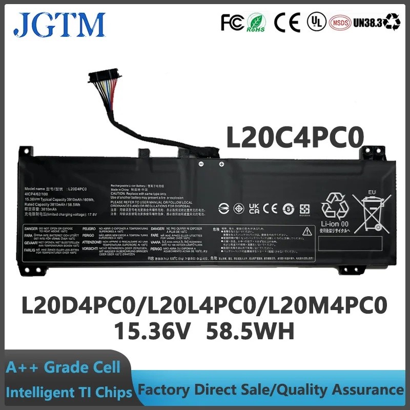 L20C4PC0 15.36V 58.5Wh แบตเตอรี่แล็ปท็อปสําหรับ Lenovo Legion 5-15ITH6H 5-15ITH6 5-15ACH6H 5-15 L20D