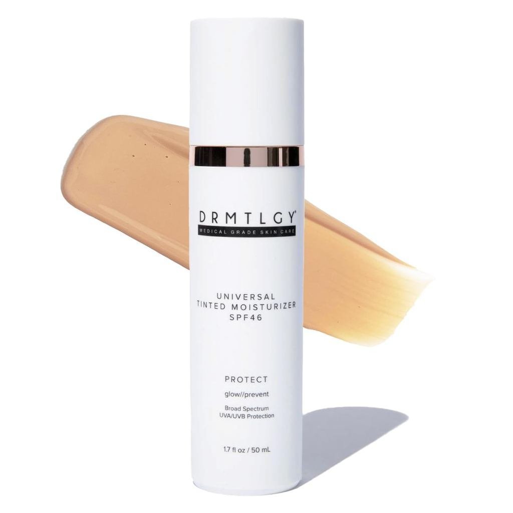 DRMTLGYUniversalTintedMoisturizerSPF46–HydratingDewyTintedครีมกันแดดสําหรับFacewithZinOcide&Ocitinex