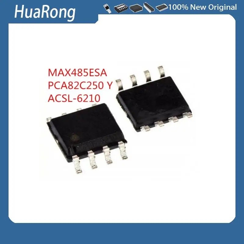 50 ชิ้น/แบทช์ MAX485ESA PCA82C250 Y A82C250 A82C251T Y ACSL-6210 A6210 SOP8