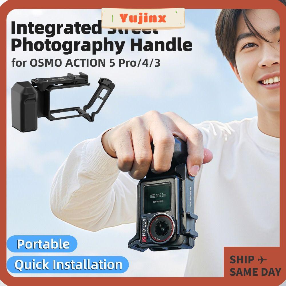 YUJINX Xplorer Grip Kit กรอบกล้อง,รองเท้าเย็นพลาสติกกล้อง Grip Handle, ปุ่มชัตเตอร์ Quick Release น้