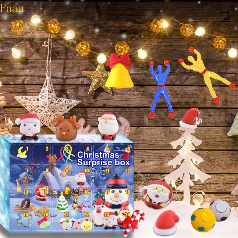 Fnau 24 Day Christmas Advent Calendar 24 ของขวัญเซอร์ไพรส์ Holiday Advent Calendar