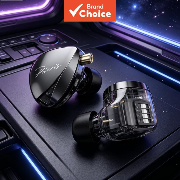 หูฟัง หูฟัง CCA Polaris ปรับ IEM 10 โหมดเสียงที่กําหนดเอง Dual Cavity Dynamic Unit แบนโปร่งใส OFC สา
