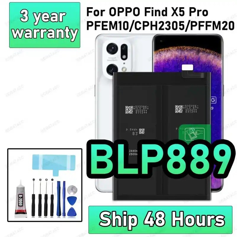 100% ใหม่ High Quanlity BLP889 แบตเตอรี่สําหรับ OPPO ค้นหา X5 Pro/PFEM10/CPH2305/PFFM20 เปลี่ยน Batt