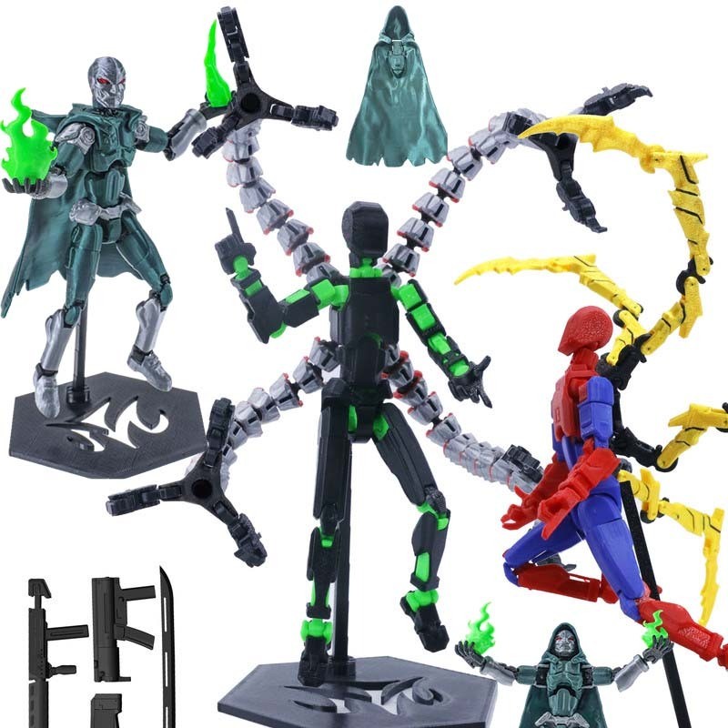 Spiderman Dummy 13 Action Figure Lucky 13 ข้อต่อที่สามารถเคลื่อนย้าย T13 Action Figure