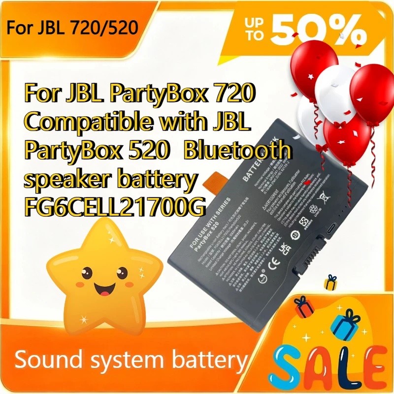 สําหรับ JBL PartyBox 720 ใช้งานร่วมกับ JBL PartyBox 520 ลําโพงบลูทูธแบตเตอรี่ FG6CELL21700G