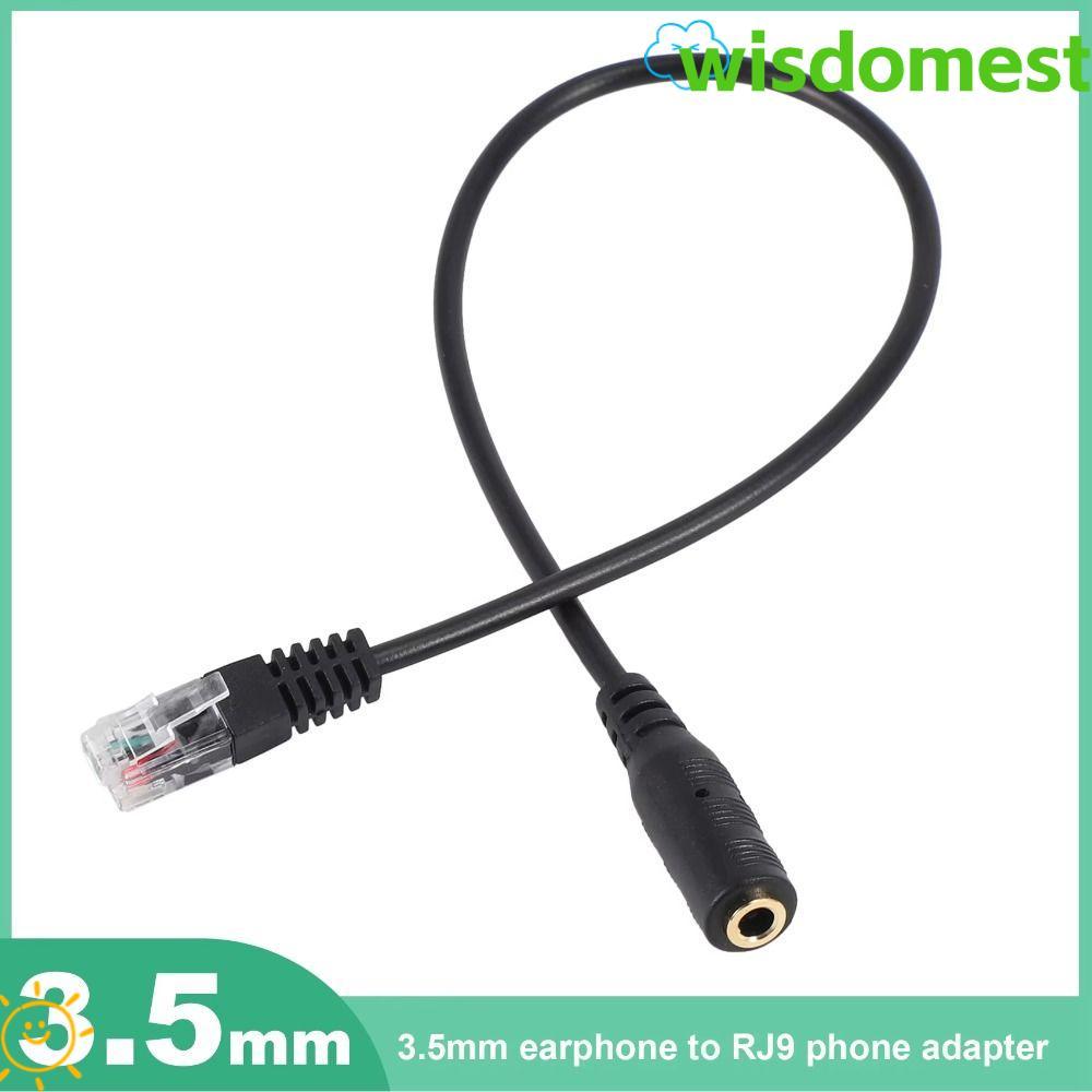 WISDOMEST RJ9 สายอะแดปเตอร์,เปลี่ยน Universal RJ9 Connector, Professional 3.5 มม.ถึง RJ9 อะไหล่ 3.5 