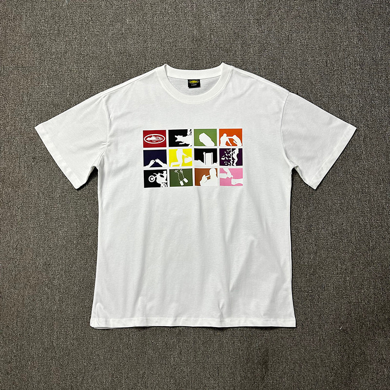VLONE FOG VLONE FOG Corteiz แขนสั้นพิมพ์ Street สวมใส่เสื้อยืดหลวมฤดูร้อนครึ่งแขนรอบคอ