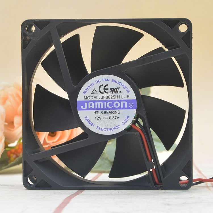 JAMICON 8 ซม. 12V 0.37A 8025 JF0825H1U-R Power Chassis พัดลมเงียบ