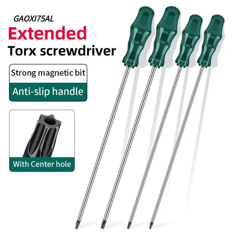GAOXI75AL ไขควงหกเหลี่ยม, T15 T20 T25 T30 400 มม.Torx ไขควง, แบบพกพาพร้อมเครื่องมือรูซ่อมยาวพิเศษสกรูไดร์เวอร์