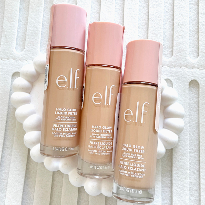 ELF Halo Glow Liquid Filter Foundation Shiny Glossy Lightweight Hydrating Full Coverage Concealer