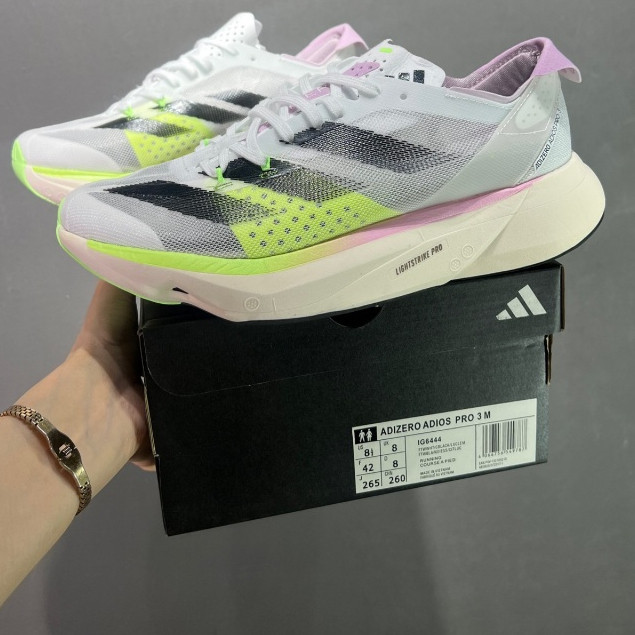 Adizero Adios Pro 3 รองเท้าวิ่งสําหรับบุรุษและสตรีแผ่นคาร์บอน Adizero Adios Pro 4 รองเท้ากีฬา IG6444