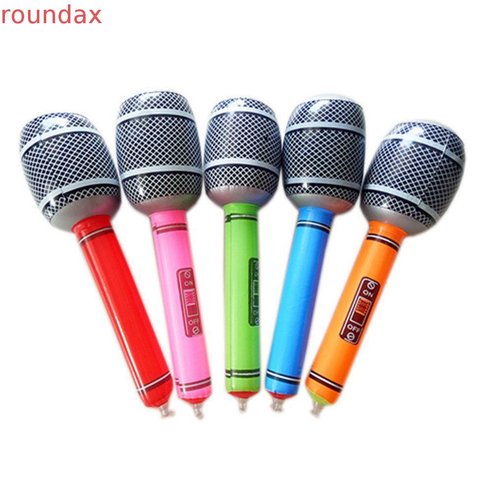 ROUNDAX Inflatable ลําโพงสําหรับ Swimmig สระว่ายน้ําตลกบอลลูน Mike Ballon ของเล่นเด็ก Rapper เด็กของขวัญ Blow Up บอลลูนคาราโอเกะ