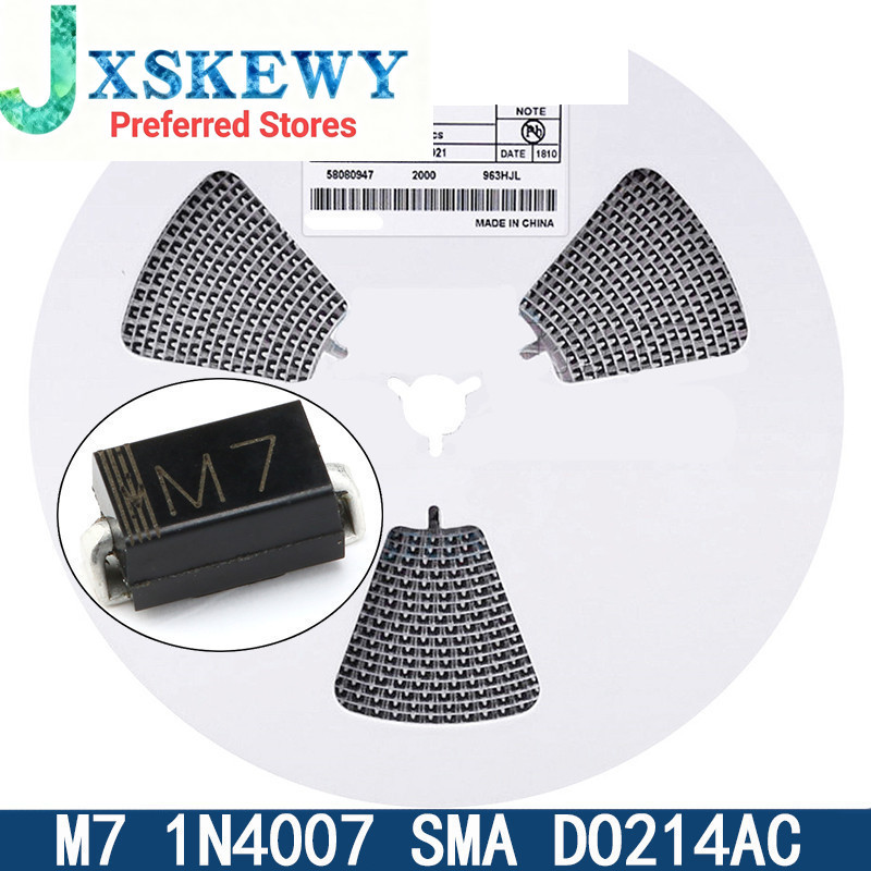 2000PCS 1N4001 M1 1N4004 M4 1N4007 M7 FR107 RS1M FR207 RS2M HER108 US1M SF18 ES1J SF14 ES1D DO-214AC