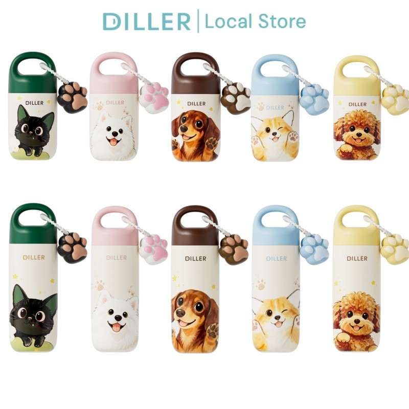Diller Thermos ขวด SUS316L สแตนเลสอุณหภูมิ Retention กระติกน้ําสูญญากาศ 230/420ml D9625