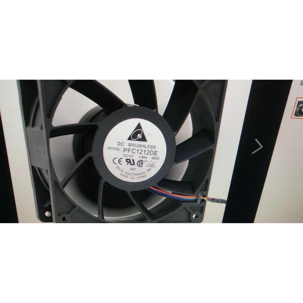 [หม้อน้ําขายร้อน] Delta PFC1212DE 12038 12CM 12V 4.8A พัดลมอุปกรณ์อุตสาหกรรมที่มีความรุนแรงเป็นพิเศษ