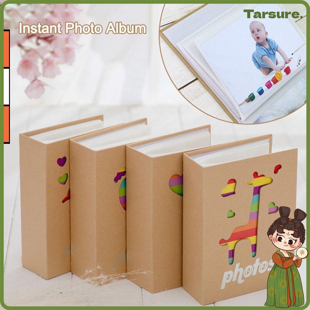 TARSURETH Slip-in Album, Slip-in 4x6 นิ้ว 100 Pockets Photo Album, Kraft Album Hollow Kraft Paper Me
