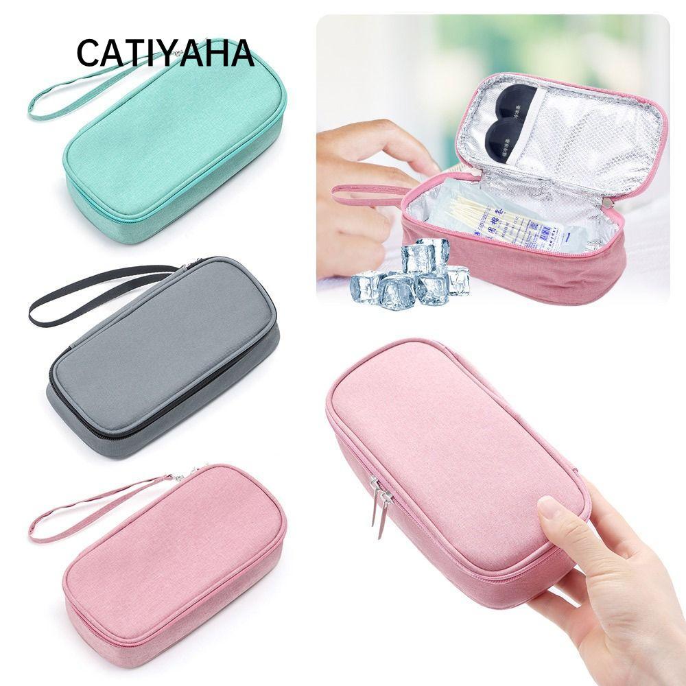 CATIYAYAHA Insulin Cooling Bag ฉนวนกันความร้อนไม่มีเจล Drug Freezer สําหรับโรคเบาหวาน
