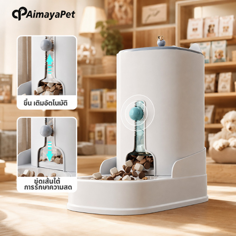 AimayaPet موزع طعام وماء أوتوماتيكي للحيوانات — صورة 4